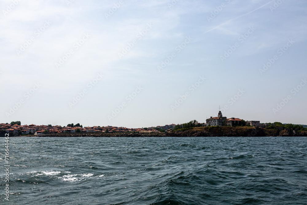 View of the coast of an Sozopol from the sea
