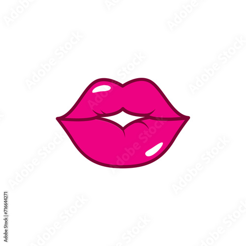 Photo Booth Prop mouth lips. SVG icon
