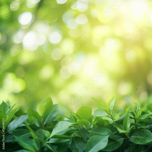  Nature view of green leaf on blurred greenery © digitizesc