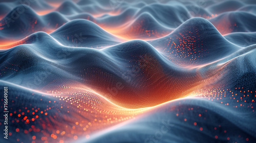 abstract colorful glowing wavy perspective with fractals and curves background 16:9 widescreen wallpapers © elementalicious