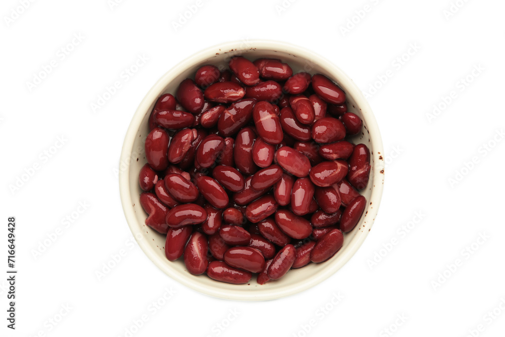 Red beans in bowl isolated on white background. Red beans in bowl isolated on white background.