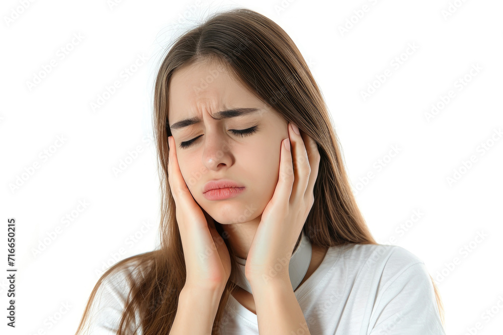 Excruciating Dental Pain: Isolated Female Portrait Excruciating Dental Pain: Isolated Female Portrait