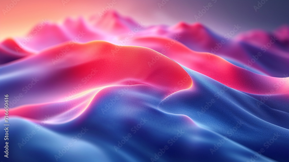 Obraz premium abstract colorful glowing wavy perspective with fractals and curves background 16:9 widescreen wallpapers
