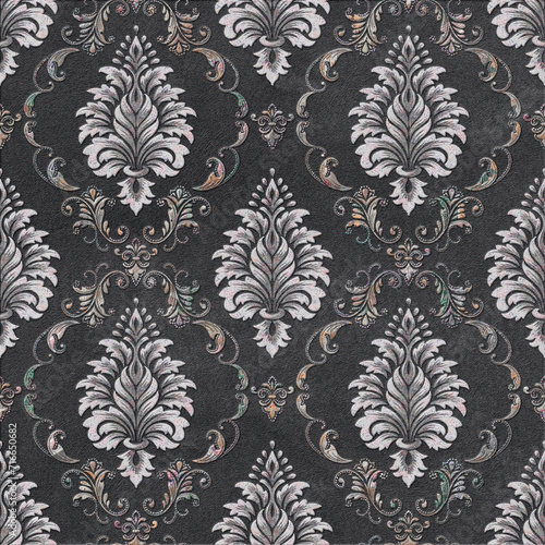 ecorative wallpaper background pattern, digital geometric floral 3d structure, ceramic tile, cover, interior, carpet.