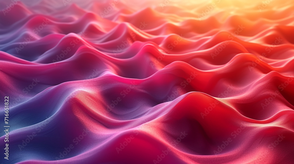 Obraz premium abstract colorful glowing wavy perspective with fractals and curves background 16:9 widescreen wallpapers