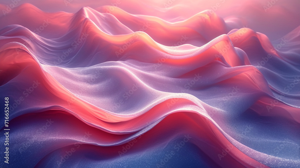 Obraz premium abstract colorful glowing wavy perspective with fractals and curves background 16:9 widescreen wallpapers 