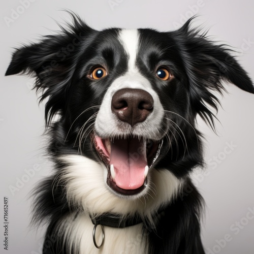 Exuberant Border Collie Dog Portrait © Vivid Frames