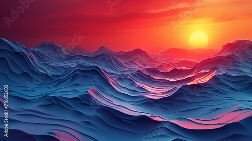 abstract colorful glowing wavy perspective with fractals and curves background 16:9 widescreen wallpapers 