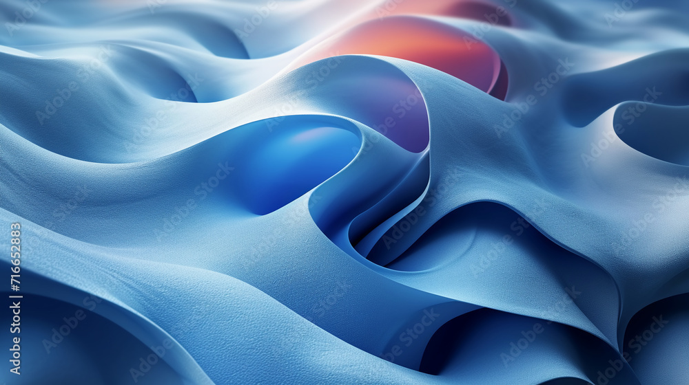 Obraz premium abstract colorful glowing wavy perspective with fractals and curves background 16:9 widescreen wallpapers 