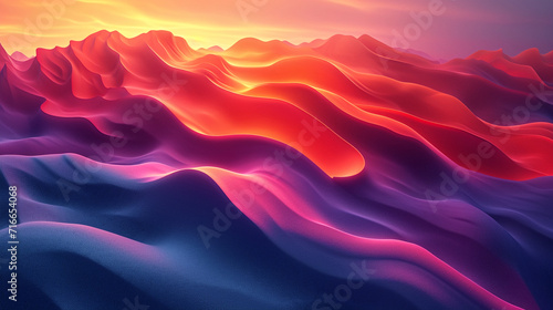 abstract colorful glowing wavy perspective with fractals and curves background 16:9 widescreen wallpapers