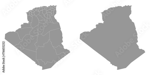 Algeria map with administrative divisions. photo