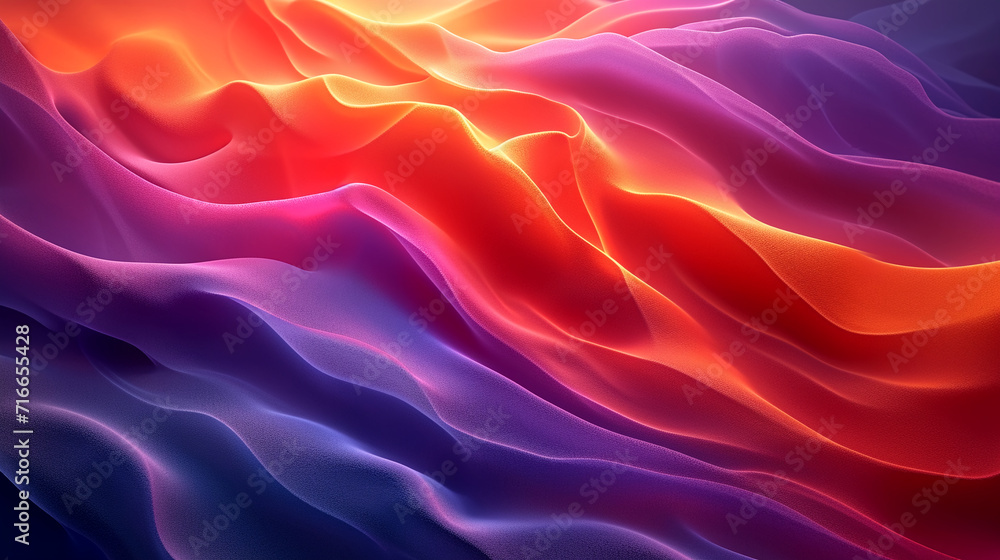 Fototapeta premium abstract colorful glowing wavy perspective with fractals and curves background 16:9 widescreen wallpapers