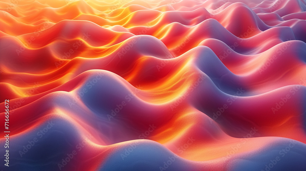 Obraz premium abstract colorful glowing wavy perspective with fractals and curves background 16:9 widescreen wallpapers