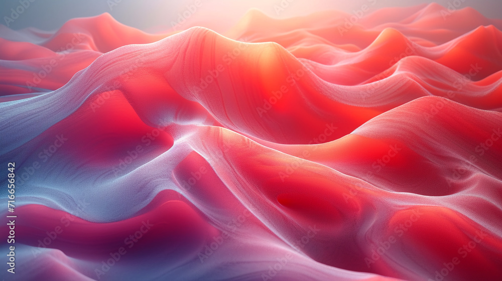 Obraz premium abstract colorful glowing wavy perspective with fractals and curves background 16:9 widescreen wallpapers