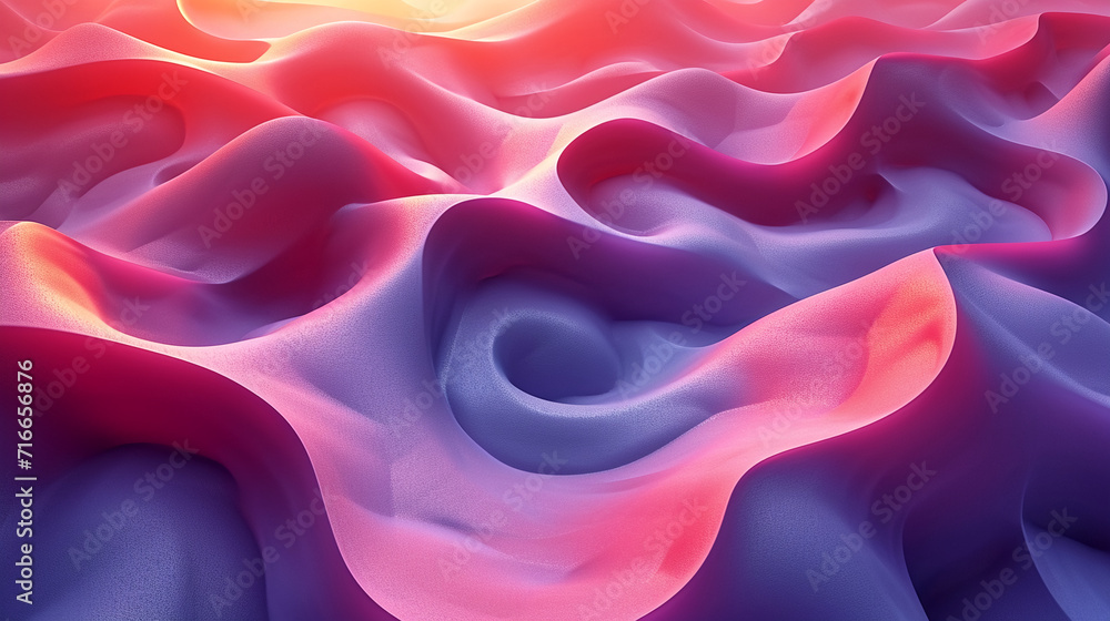Obraz premium abstract colorful glowing wavy perspective with fractals and curves background 16:9 widescreen wallpapers