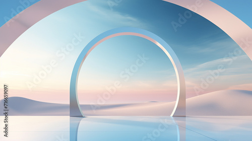 Astral Luminescence: A Captivating 3D Render Abstract Futuristic Background with Geometric Elegance, Unleashing a Kaleidoscope of Technological Wonders and Spatial Harmony, Crafting an Intricate 