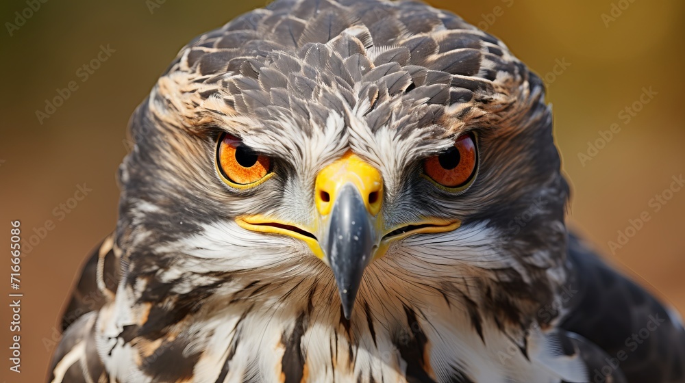 Close up portrait of a buzzard in wildlife photography with natural background Close up portrait of a buzzard in wildlife photography with natural background