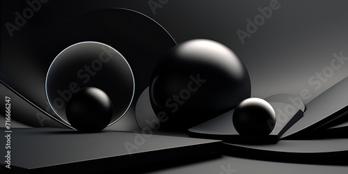 Product Showcase Monochrome Abstract Background In 3d Render