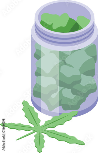 Marijuana pills icon isometric vector. Convulsion problem. Feet pain
