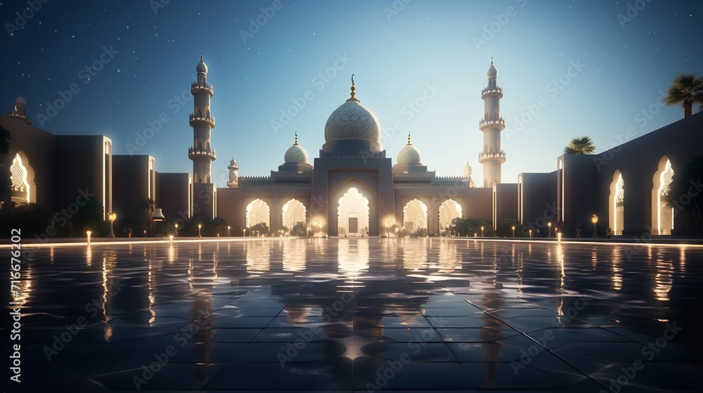 AI of a Ramadan Mubarak background
