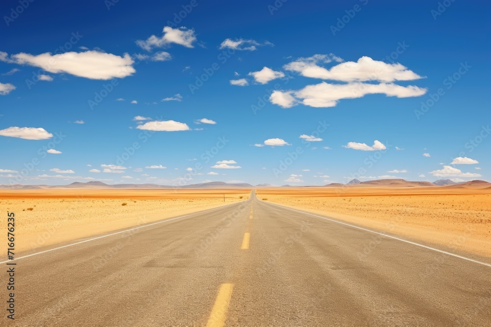 empty road in desert landscape on sunny day empty road in desert landscape on sunny day