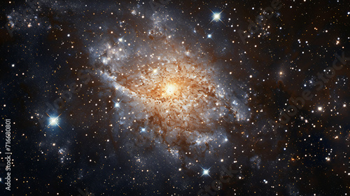 A galaxy with intense starburst activity showcasing regions of rapid star formation.