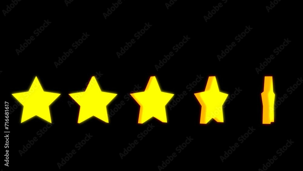 5 stars Animation on a transparent background. Alpha channel. 5 stars Animation on a transparent background. Alpha channel.