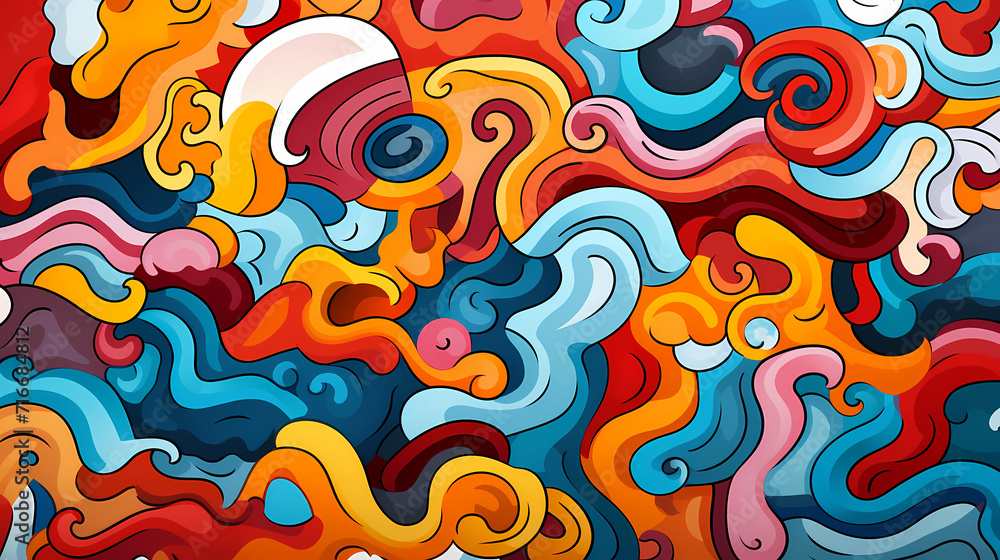 Abstract seamless doodle background, artistic background Abstract seamless doodle background, artistic background