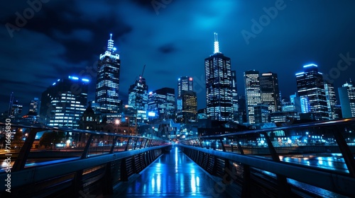 Urban Luminescence: The City's Illuminated Night Symphony