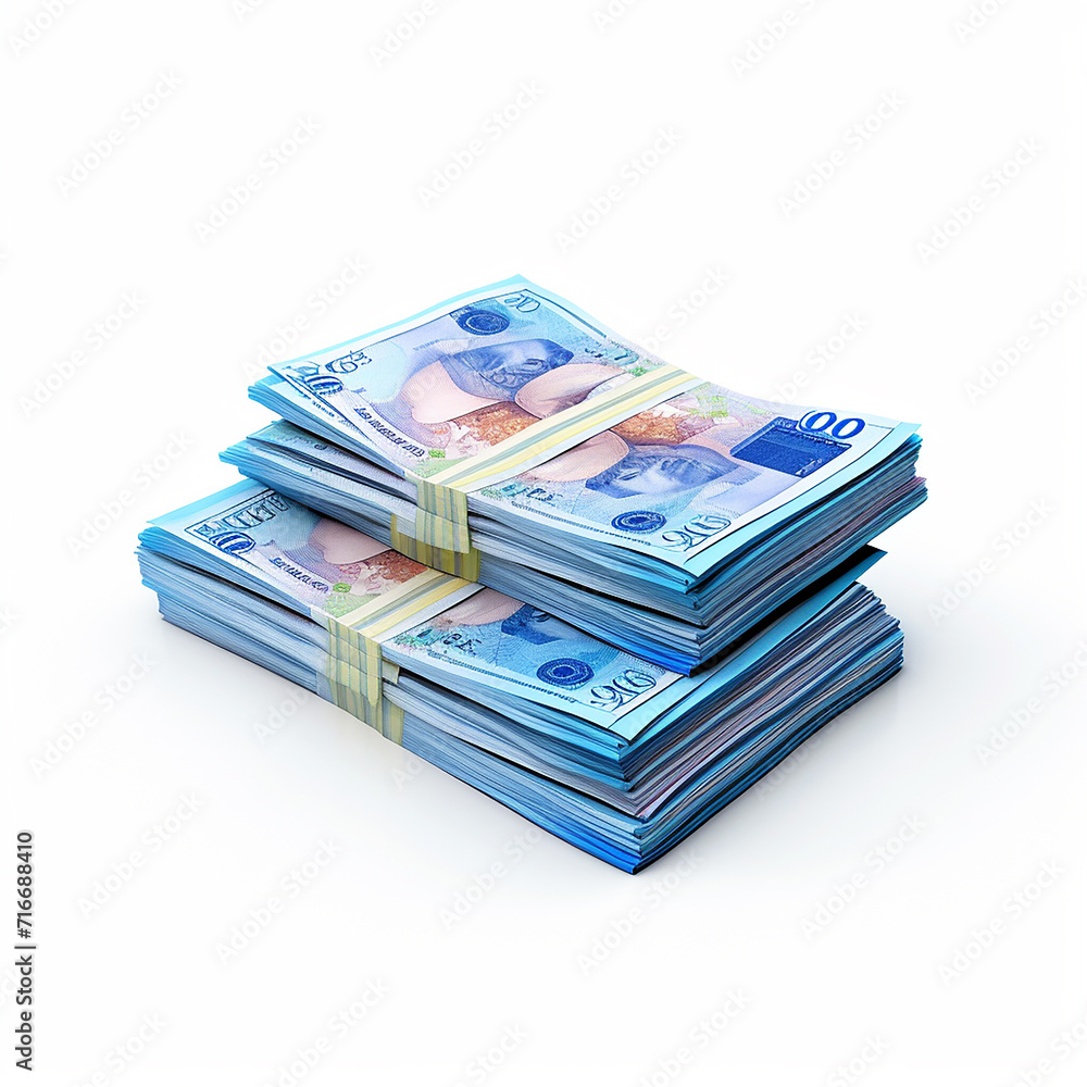 Various icons of banknotes on a white background Various icons of banknotes on a white background