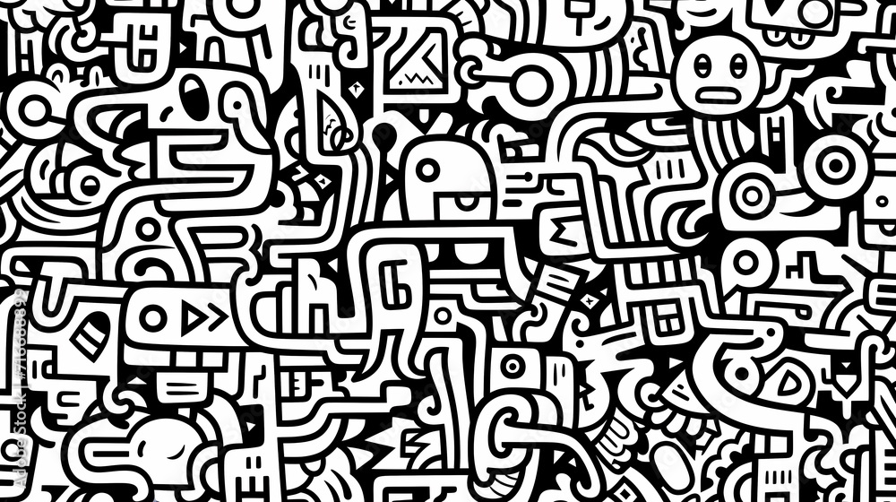 Abstract seamless doodle background, artistic background Abstract seamless doodle background, artistic background