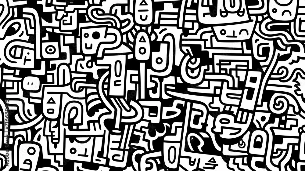 Abstract seamless doodle background, artistic background Abstract seamless doodle background, artistic background