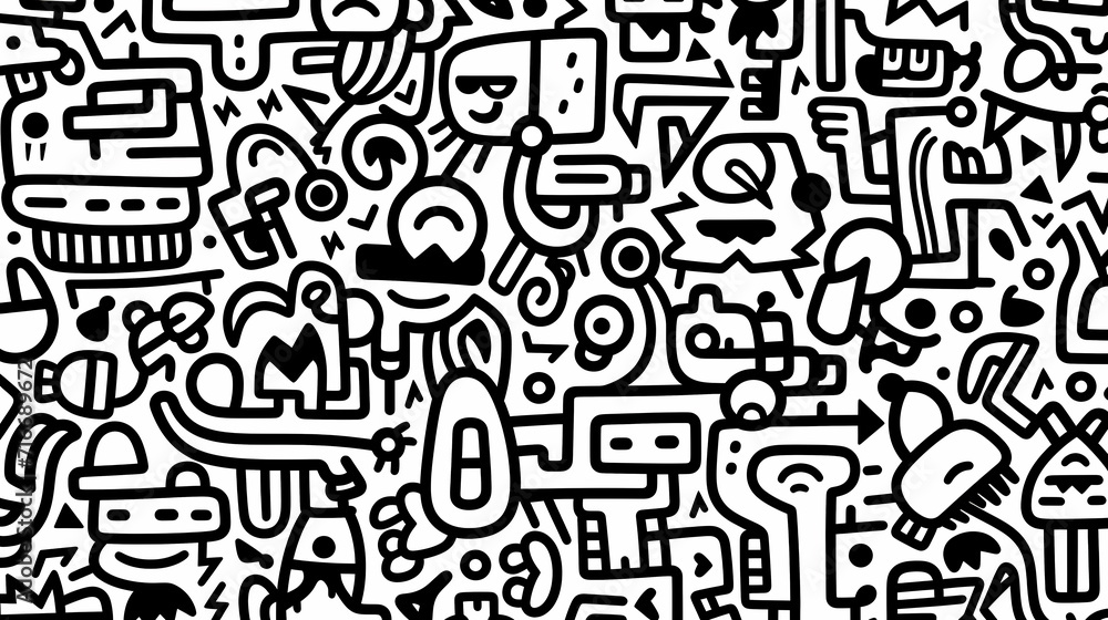 Abstract seamless doodle background, artistic background Abstract seamless doodle background, artistic background