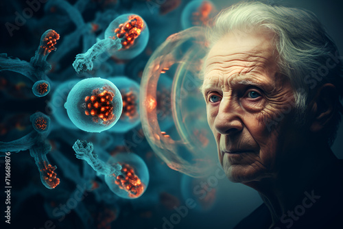 The virus and diseases in the elderly photo