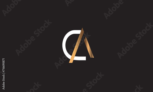CA, AC, C, A Abstract Letters Logo Monogram	