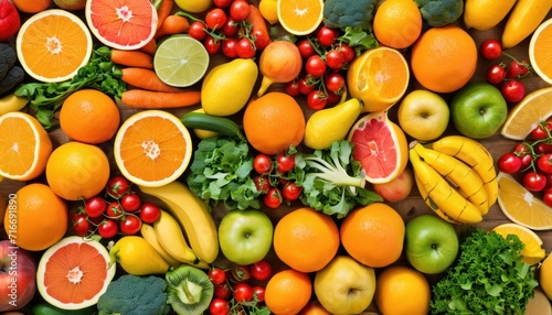  a table topped with lots of different types of fruits and vegetables next to oranges  apples  watermelon  lemons  radishes  and radishes.