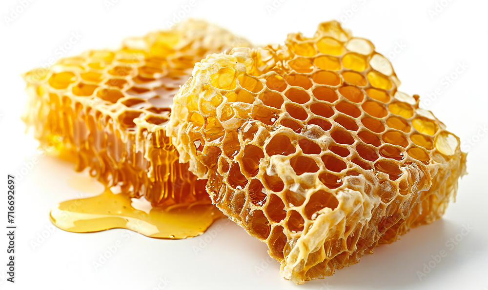 honeycomb with honey close up texture on white background. pointing to and skin care and cosmetics honeycomb with honey close up texture on white background. pointing to and skin care and cosmetics