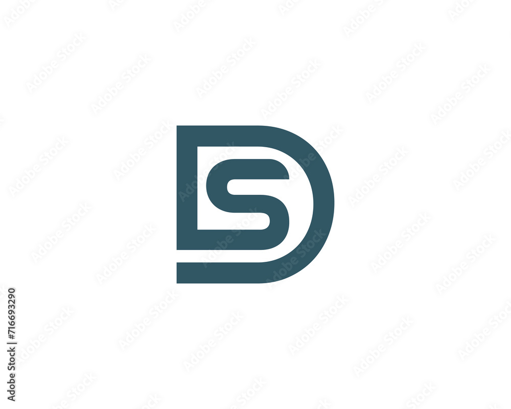 DS SD logo design vector template DS SD logo design vector template