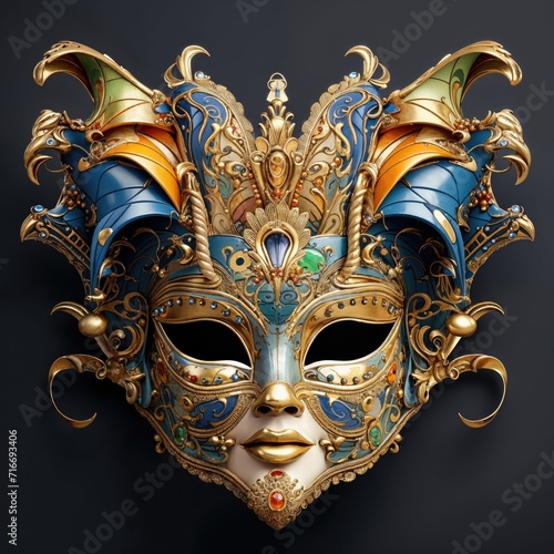 Carnival mask on black