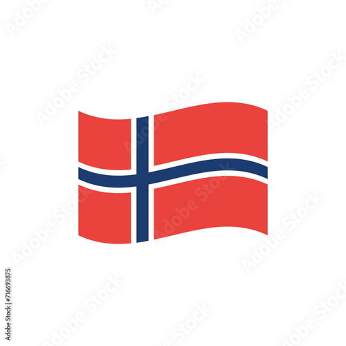 National flag of  Svalbard & Jan Mayen vector banner wave symbol