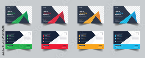 Modern Creative Corporate Post Card Template, Vector Template for Opening Invitation Editable, Professional Business Postcard Design, Event Card Design, Invitation Design, Direct Mail EDDM Template