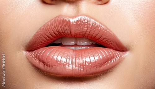  a close up of a woman's lips with a red lipstick shade on top of her lip and the bottom half of her lips showing the upper part of the upper lip.