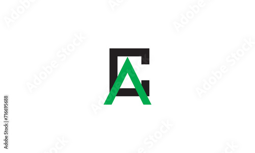 CA, AC, C, A Abstract Letters Logo Monogram 