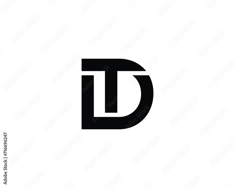 DT TD logo design vector template DT TD logo design vector template