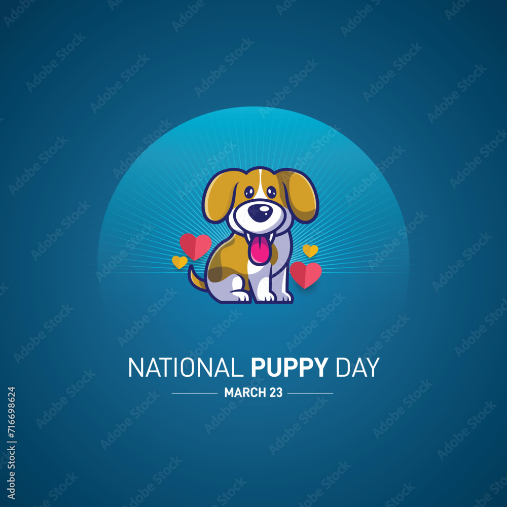 National Puppy Day. Puppy day creative background vector illustration. National Puppy Day. Puppy day creative background vector illustration.