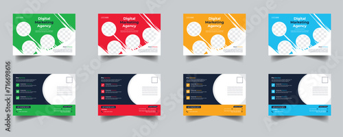 Modern Creative Corporate Post Card Template, Vector Template for Opening Invitation Editable, Professional Business Postcard Design, Event Card Design, Invitation Design, Direct Mail EDDM Template