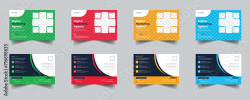 Modern Creative Corporate Post Card Template, Vector Template for Opening Invitation Editable, Professional Business Postcard Design, Event Card Design, Invitation Design, Direct Mail EDDM Template