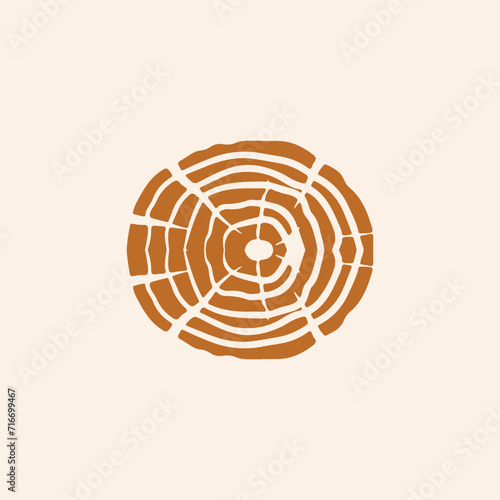 Abstract tree rings. Vector topographic map concept. Seamless background. Thin black lines on white