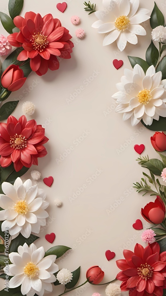 frame of flowers, frangipani flower border