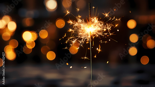 Beautiful fireworks background at night for holiday decoration